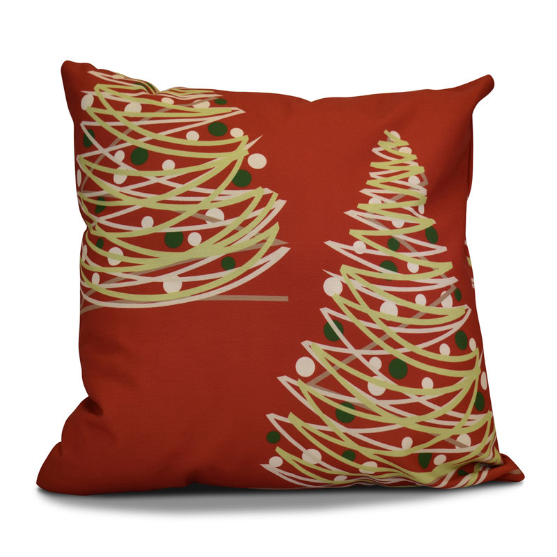 Housse de coussin et insert carré extérieur, 16 po x 16 po, Rouge