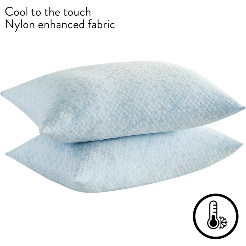 Cool Knit Nylon Infused Bed Pillows, Set Of 2, Standard
