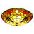 Stanek 3-Light 16'' Tiffany Glass Flush Mount