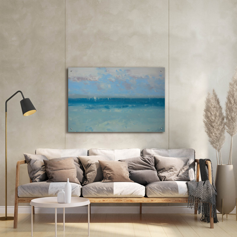 "Coastal" par Vahe Yeremyan, art mural en verre acrylique, 36 po x 24 po