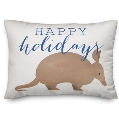 Housse de coussin lombaire de fêtes armadillo 