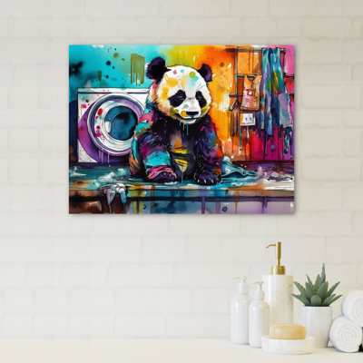 «Alvina Colorful in The Laundry Room» - reproduction d'art sur toile