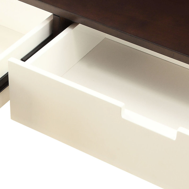 Console blanche 2 pièces pour la décoration de bureau, style Mid-Century moderne