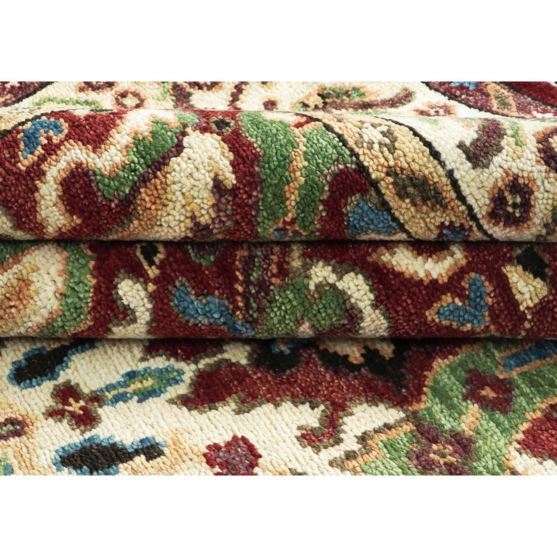 Tapis rouille en laine noué à la main 8 pi 7 po x 12 pi Oushak