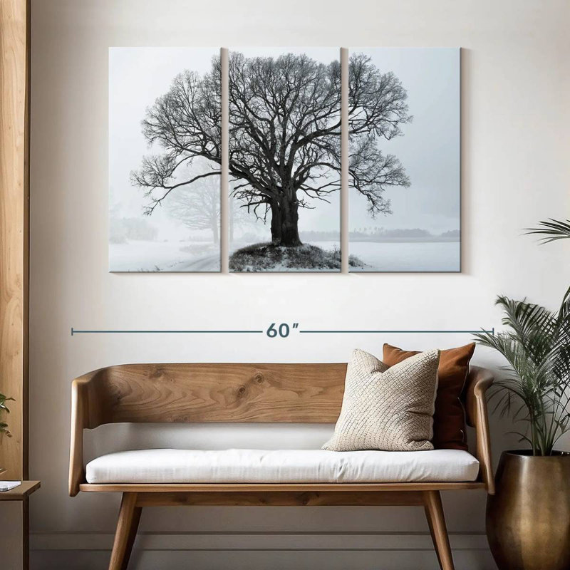 Harnek Oak Tree In Winter, 32" H x 50" W