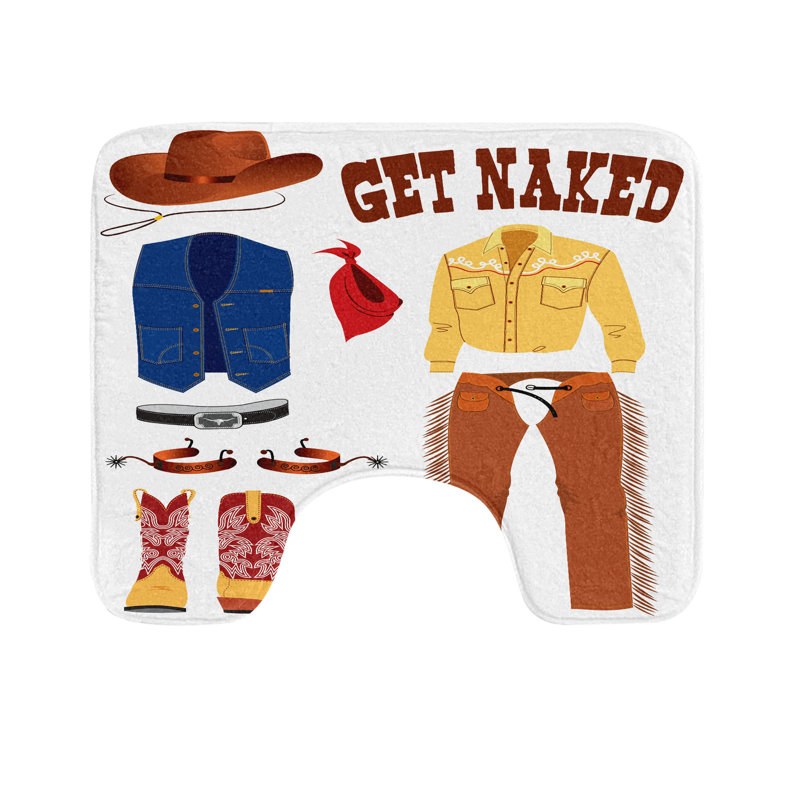 Multicolore tapis de salle de bain en U Cowboy