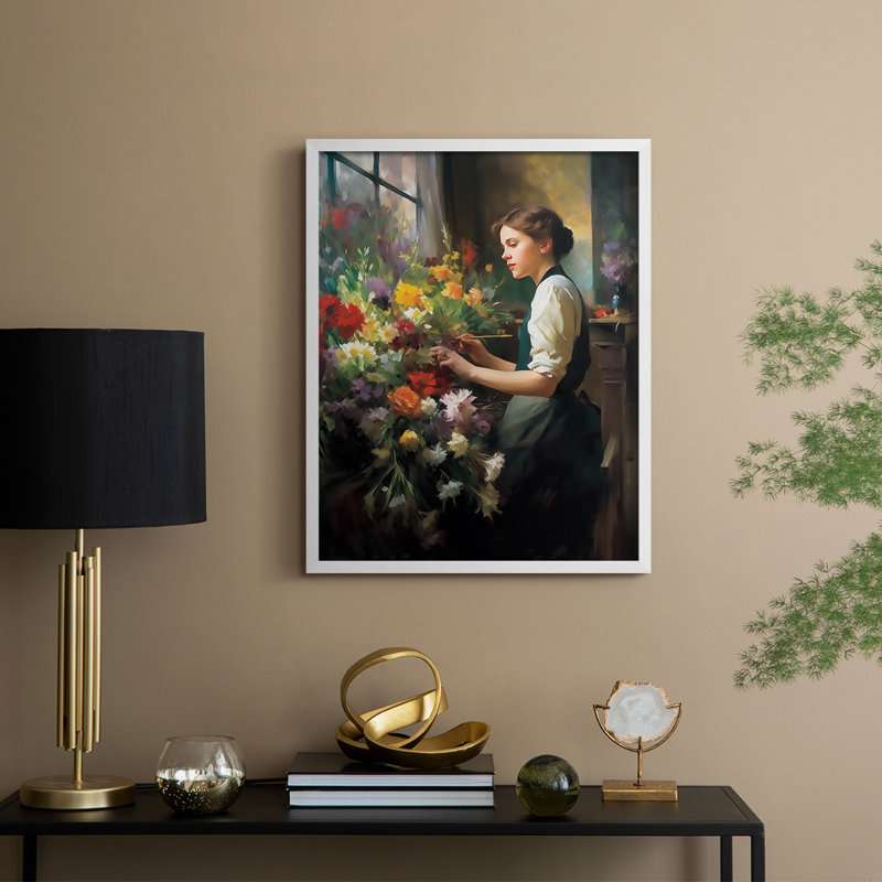 Reproduction encadrée WOMEN Series CDXLVII - bois massif, H 30 po x l 24 po, Blanc