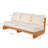 Outdoor 3 Seater Lazy Sofa, Acacia Wooden-677473568-677473573