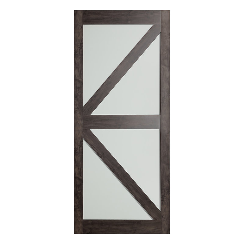 Porte de grange en verre Dunmore K-Lite avec ensemble de quincaillerie d'installation