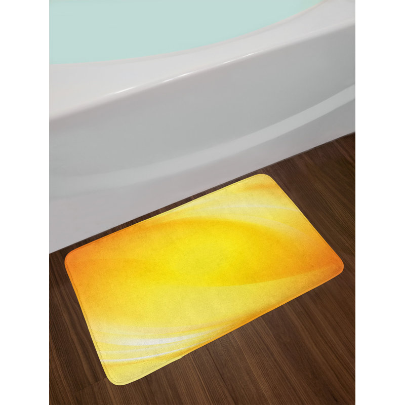 Radiate jaune et blanc tapis de bain jaune