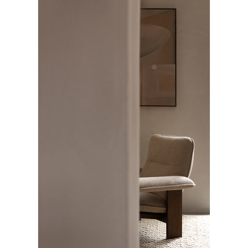 Brasilia Lounge Chair, Walnut, Bouclé 02 Acrylic