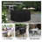 420D PU Coated Black Round Patio Table Cover, 90"D x 39"H, Waterproof All-Weather Protection