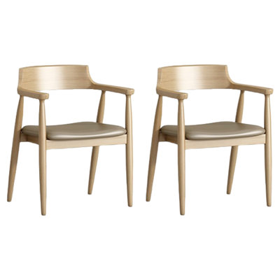 Chaise en bois massif à dossier confortable simple
