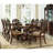 Beautiful Traditional Design 1Pc Rectangular Dining Table With 2X Extension Leaf Cherry Finish With Gold Tipping