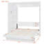 Lit escamotable avec tête de lit éclairée, armoire et tablettes-150823596-150823597