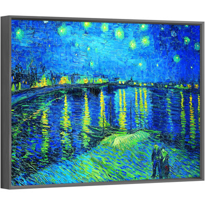 Vault W Artwork Art mural, cadre en aluminium, impressions sur toile de nuit étoilée sur le rhône, peinture à l'huile classique, œuvre d'art de qualité musée pour la décoration intérieure