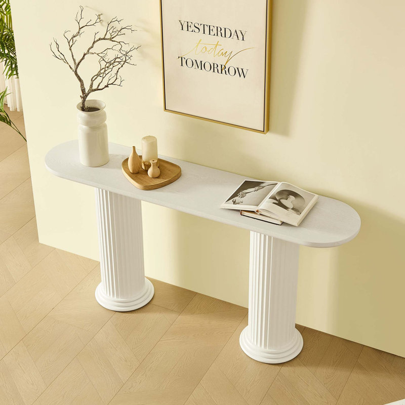 Console élégante au design multifonctionnel, White
