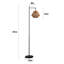 Lampe d'intérieur sur pied en rotin 61 po pour l'intérieur
