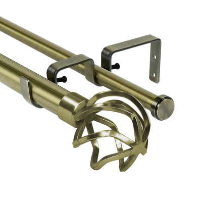 Mikel Adjustable Double Curtain Rod