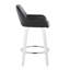 Ensemble de tabourets pivotants contemporains avec repose-pieds chromé-129455898