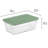 Sterilite Clear Stackable 6 Qt Storage Tote Box Container, Crisp Green (10 Pack)