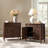 Leominster 28"W 1-Drawer 2 Arched Door Cabinet Chest with Solid Pine Wood Legs and Built-In Power Outlet