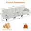 Canapé convertible capitonné en chenille de 104 po de large avec dossier réglable pour salon-2104426771