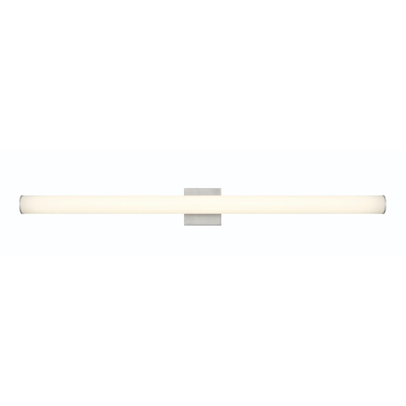 Éclairage pour meuble-lavabo rond 27W Stepridge, Nickel brossé, H 2,5 po x l 48 po x P 2,5 po
