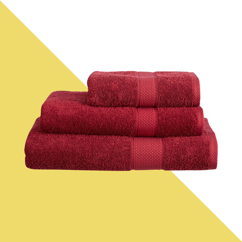 Arelious Multi-Size Bale, Burgundy, Bath Sheet - 1, Bath Towels - 2, Hand Towels - 2