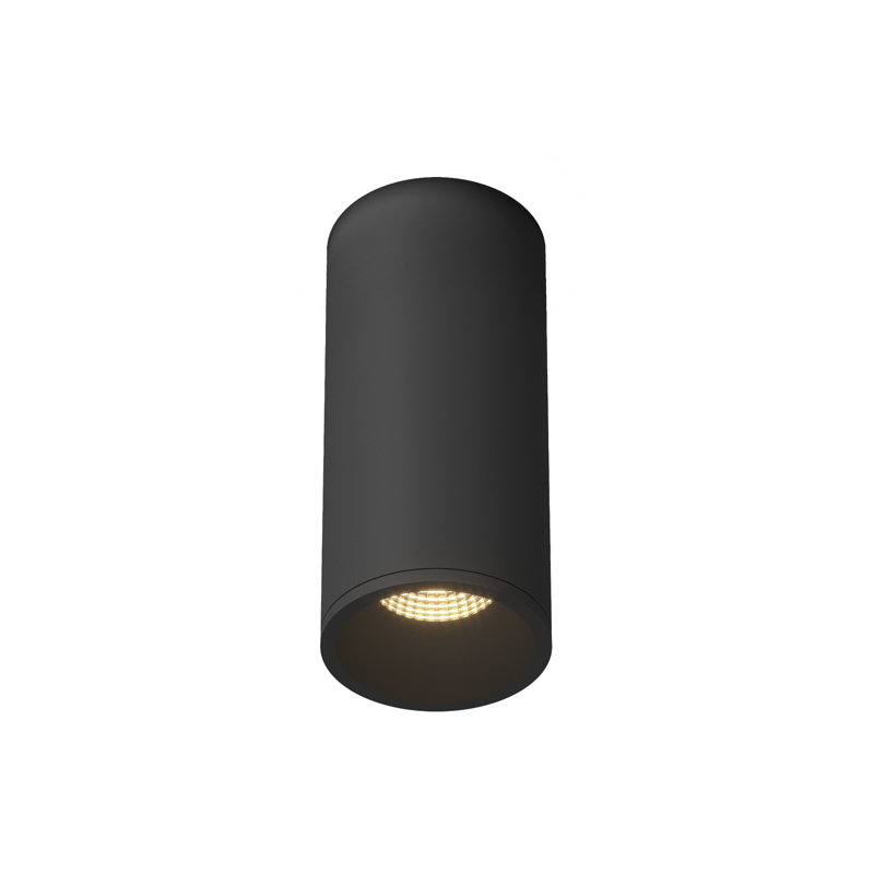 Lorna 1 - Light LED Flush Mount, Black, 14 W, 7.5" H x 3.25" W x 3.25" D