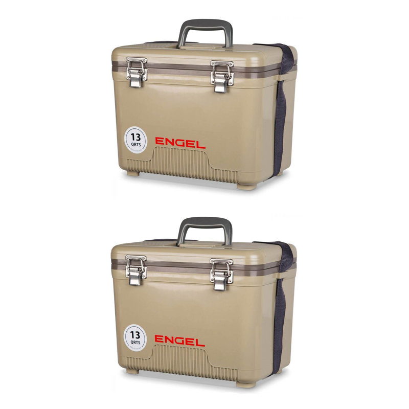 Engel 13 Quart Lightweight Fishing Dry Box Cooler with Shoulder Strap