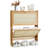 4-Tier Shoe Cabinet For Entryway, Rattan Shoes Storage Cabinet Narrow Organizer With 2 Flip Drawers-1465961346