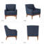 Fauteuil Arshanti avec pieds en bois massif-76353536