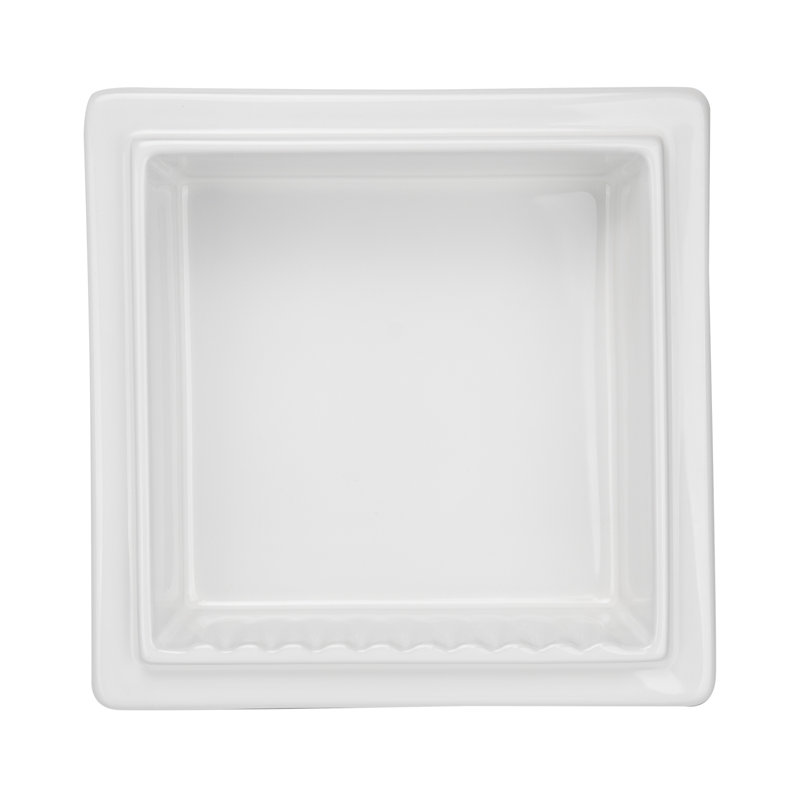 Niche de douche encastrée en céramique blanche Uni-Green, étagère murale intégrée imperméable pour petites salles de bain