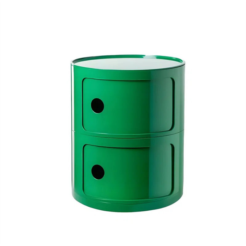 Table de chevet moderne empilable avec rangement - table d'appoint à 2 niveaux avec tiroirs Modern, Vert