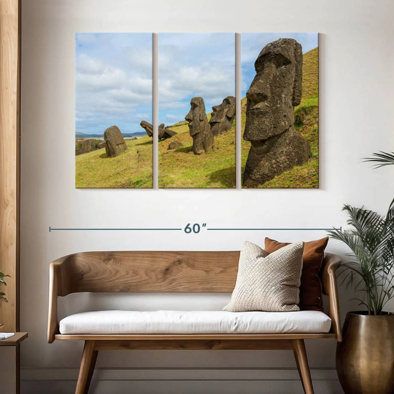 Moeurs de camion à Rano Raraku, H 32 po x l 50 po