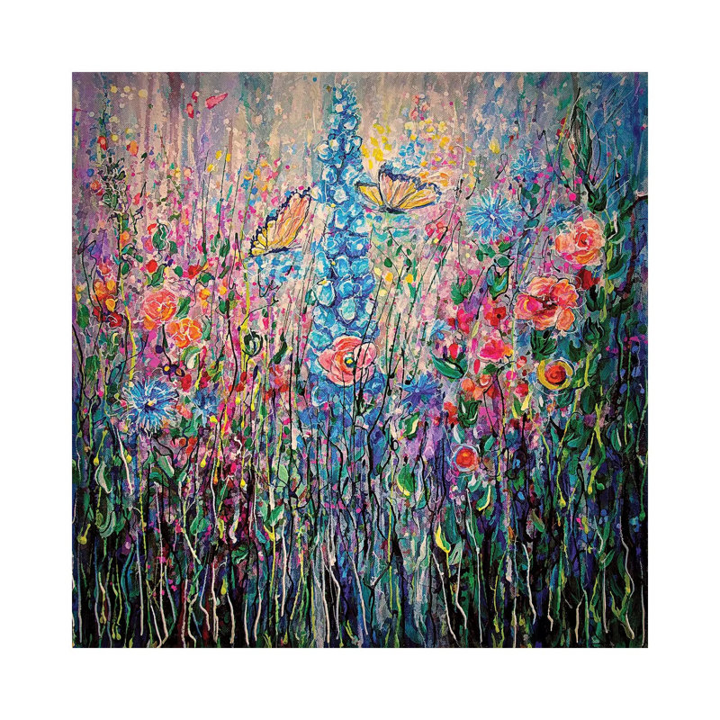 Wildflowers by OLena Art - Wrapped Canvas Gallery-Wrapped Canvas Giclée, 30.48 cm H x 30.48 cm W
