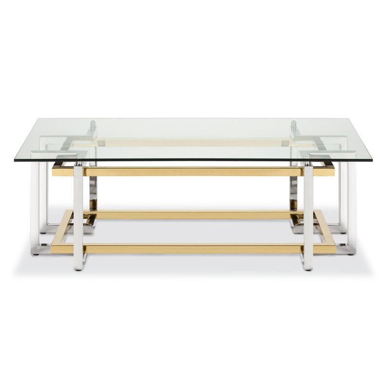 Temple Cloud Glass Top Coffee Table
