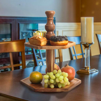 Hexagon 2-Tier-Cake stand