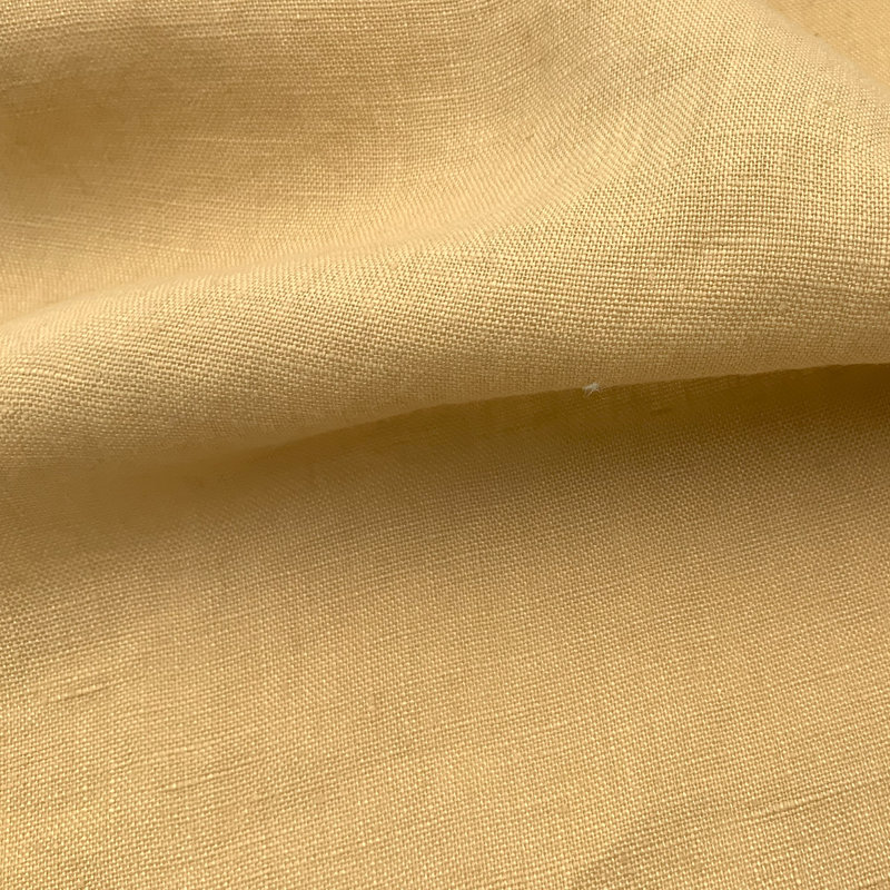 Dante Laundered Linen Drapery Panel, Gold, 50" W x 108" L