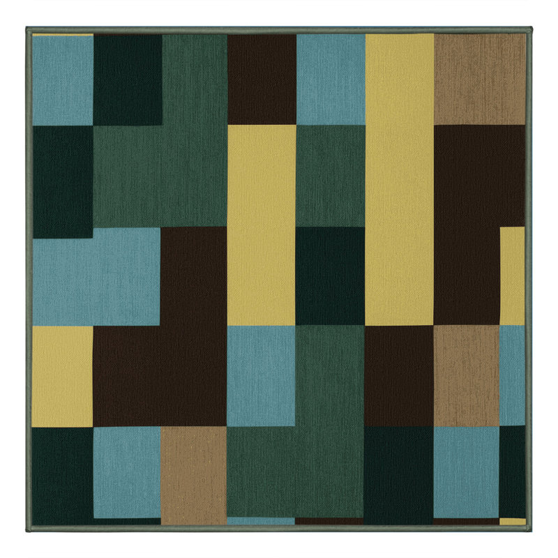 Cubic Pastures Rug, Square 4'