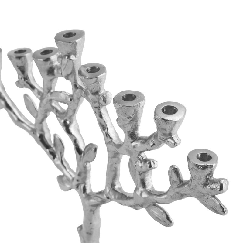 Tree of Life Menorah, Silver