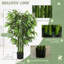 Arbre de bambou artificiel 4,6 pi 4, ensemble de 2 fausses plantes pour la décoration intérieure