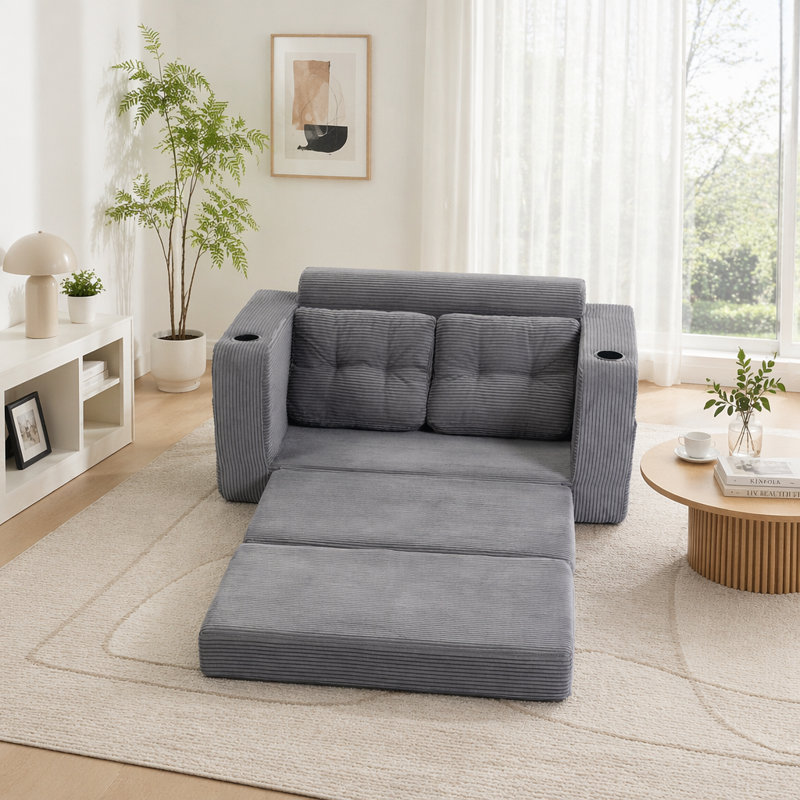 Canapé convertible, Gris
