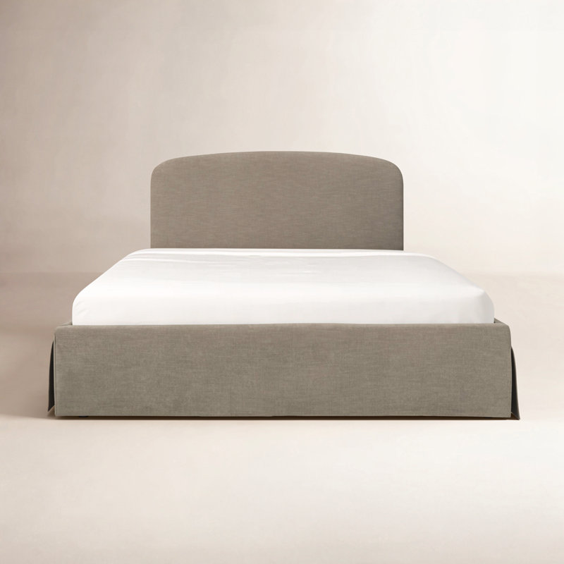 Windcrest Upholstered Platform Storage Bed, Queen, Tan