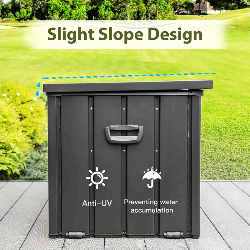 Outdoor Storage Deck Box Waterproof, Large Patio Storage Bin For Outside Cushions, Throw Pillows, Garden Tools, Lockable