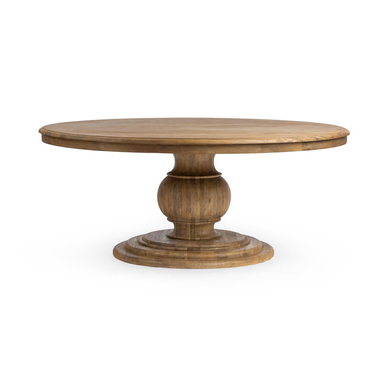 Table de salle à manger ronde Brookside en bois de manguier, 30" H x 72" L x 72" D