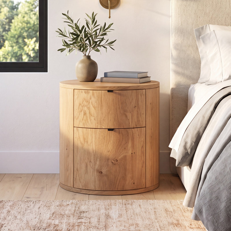 Element Two Drawer 19" Nightstand, Natural