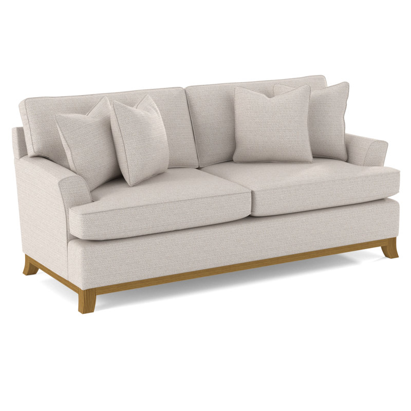 Oaks Way Sofa, Honey Finish, White Textured Performance; 0865-91