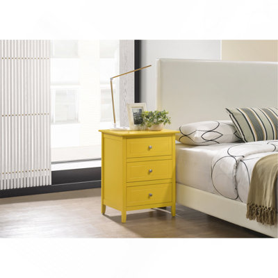Table de chevet moderne jaune pour votre chambre à coucher